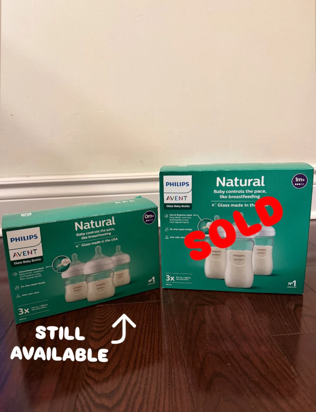 Philips AVENT Natural Glass Baby Bottles