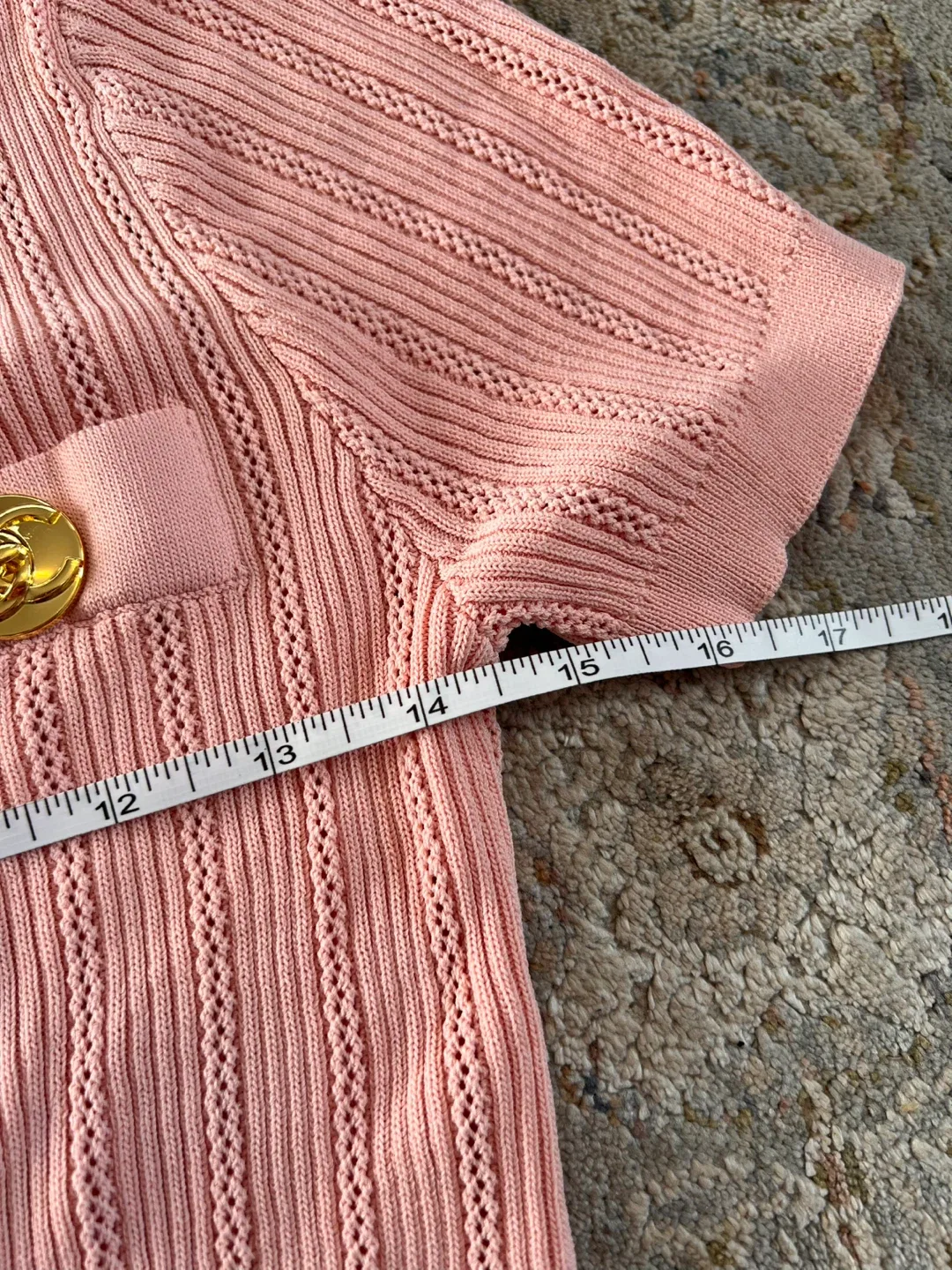 Pink Cardigan with Gold Buttons image indicator(5)