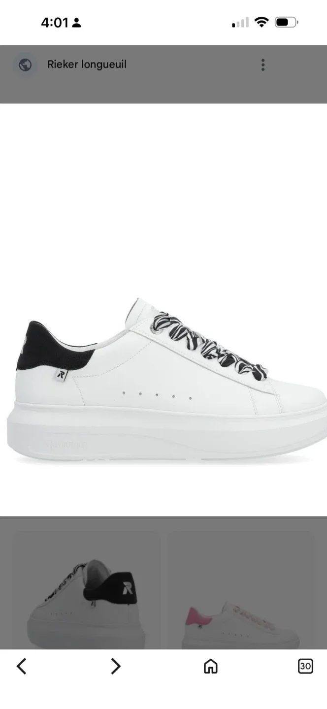 Rieker Women's White Sneakers size 37 thumbnail