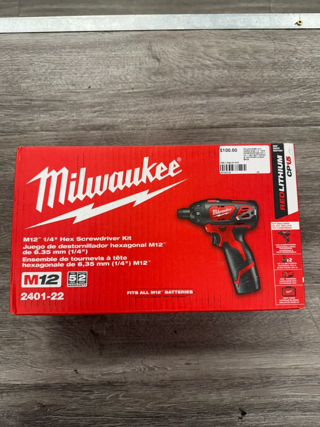 Milwaukee M12 1/4" Hex Screwdriver Kit 2401-22 thumbnail