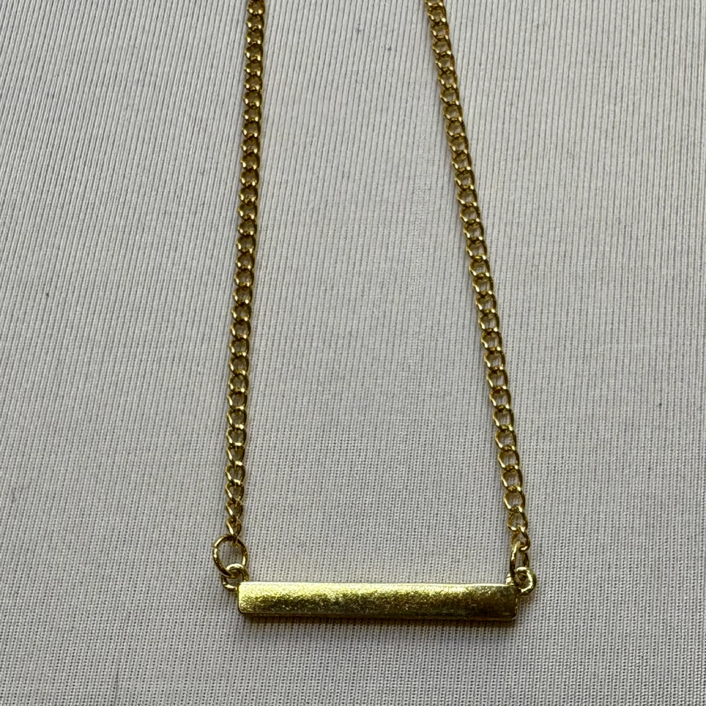 Blessed Bar Necklace Gold Tone Engraved Chain Minimalist - photo 5