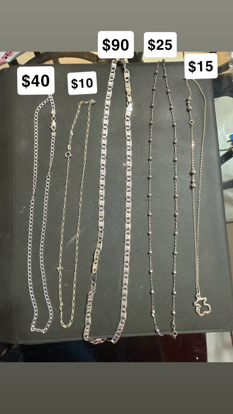 Assorted Silver Rings and Chains image indicator(6)
