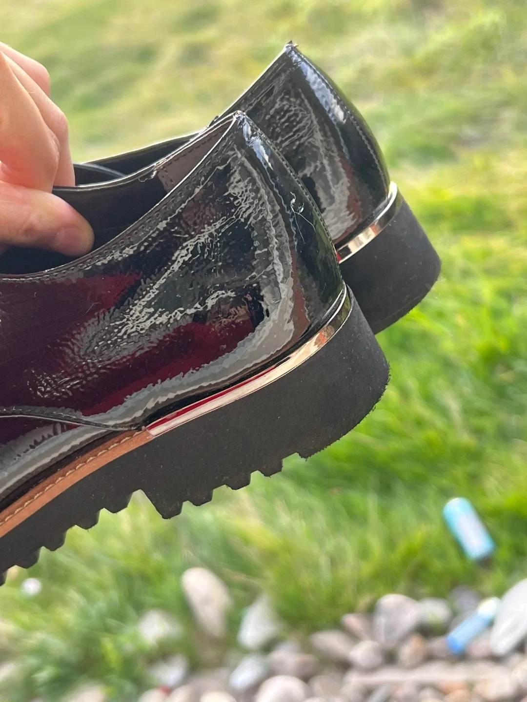 Franco Sarto Black Patent Leather Oxford Shoes image indicator(4)