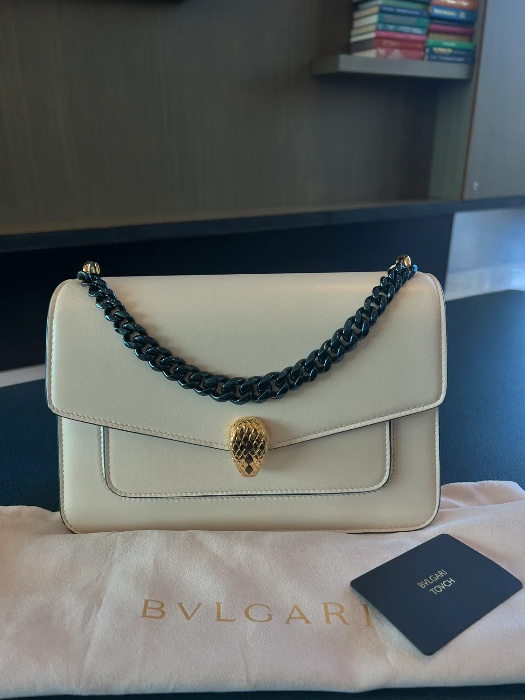 Bvlgari Serpentine Pouch Cream Colour