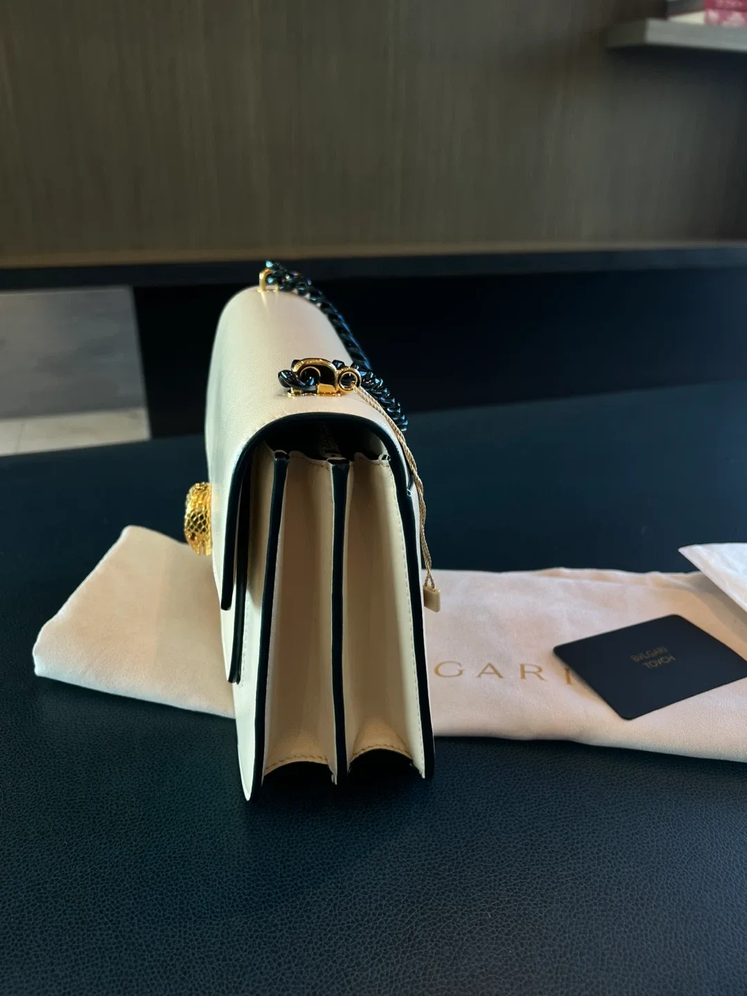 Bvlgari Serpentine Pouch Cream Colour image indicator(2)