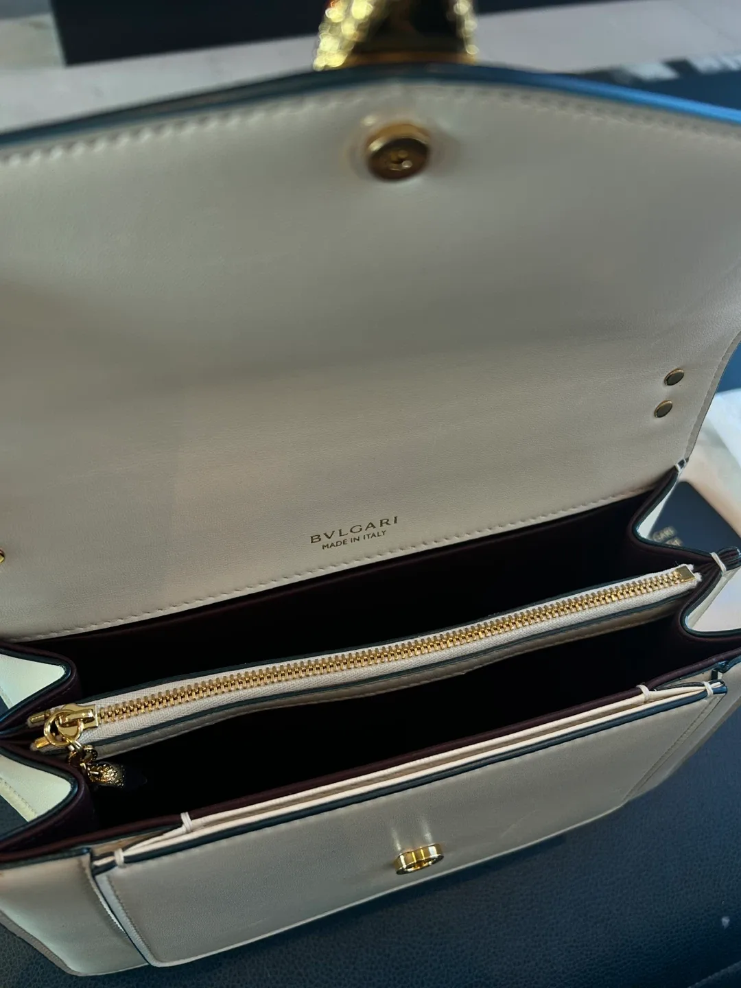 Bvlgari Serpentine Pouch Cream Colour image indicator(3)