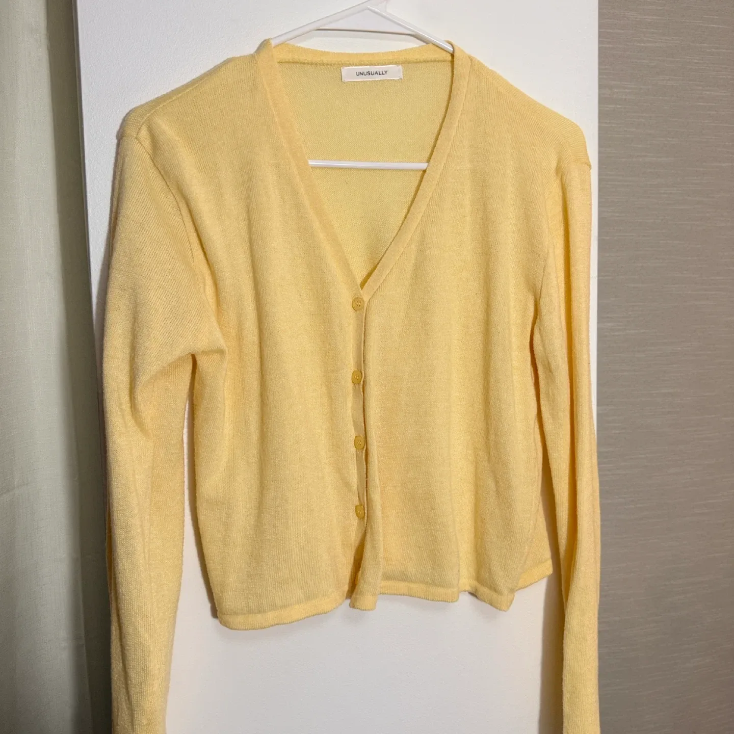 Light Yellow Cardigan from Korea image indicator(2)