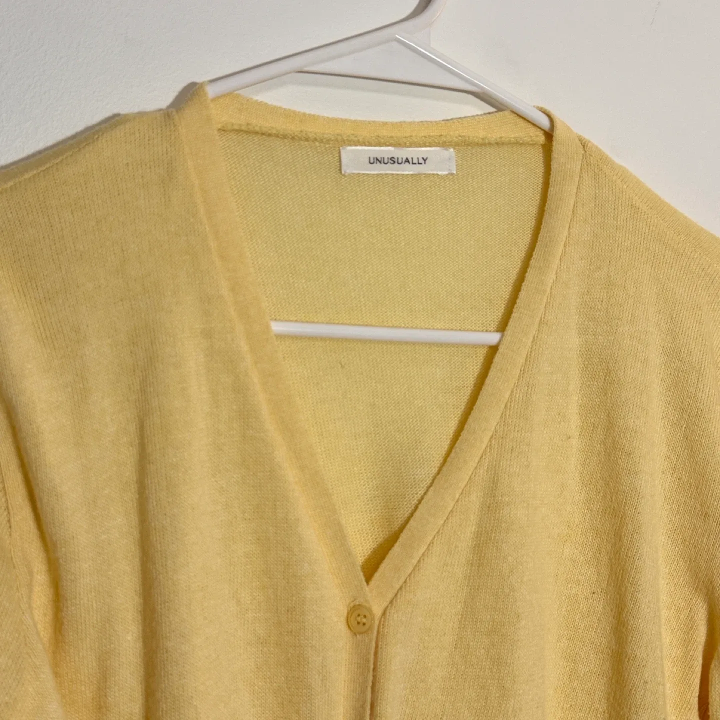 Light Yellow Cardigan from Korea image indicator(3)