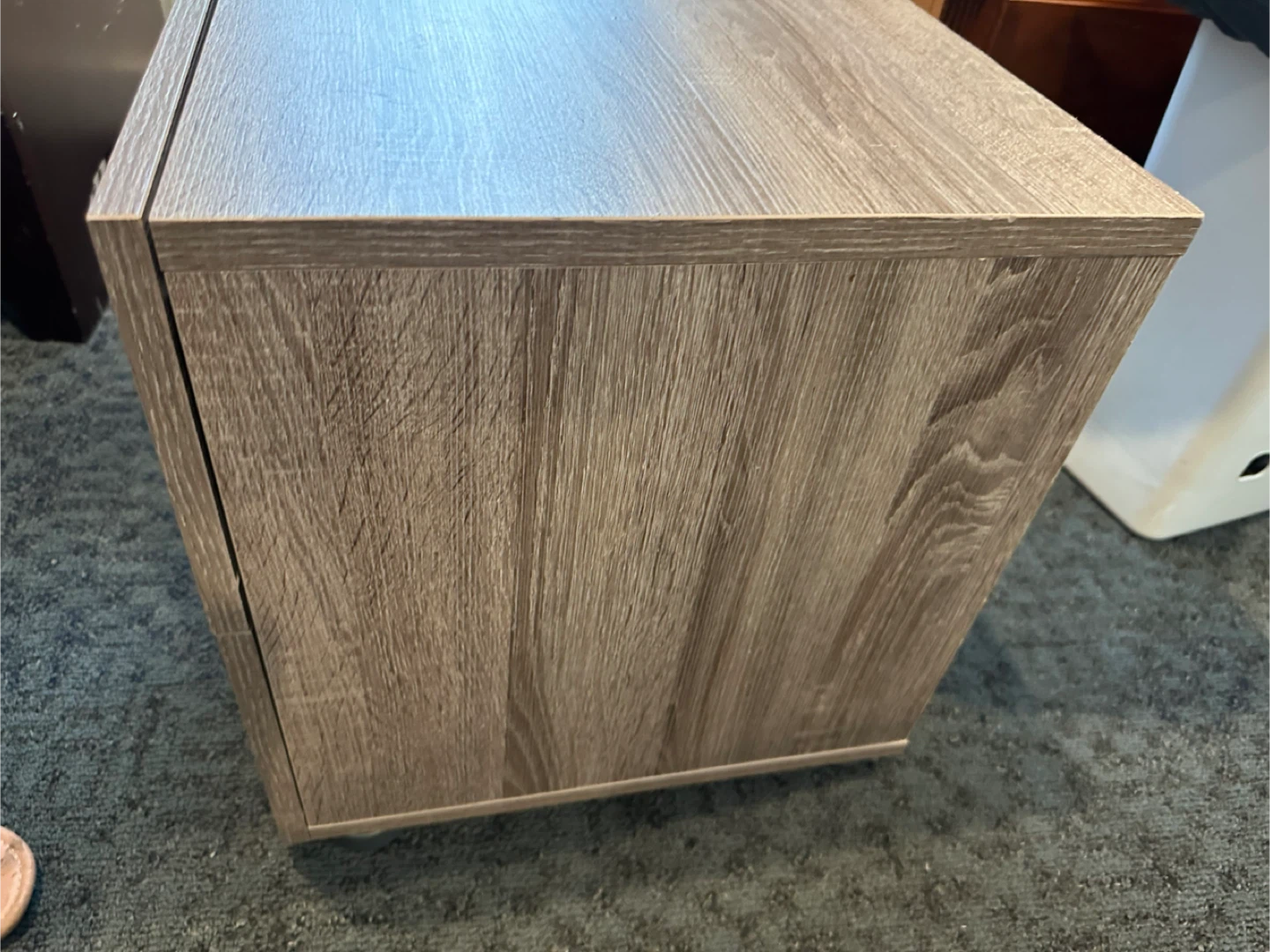 Wood Grain 2-Drawer Nightstand - photo 2