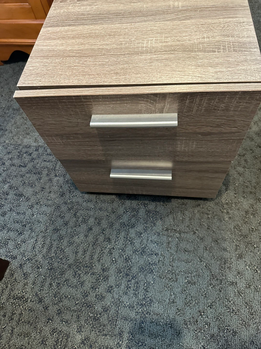 Wood Grain 2-Drawer Nightstand