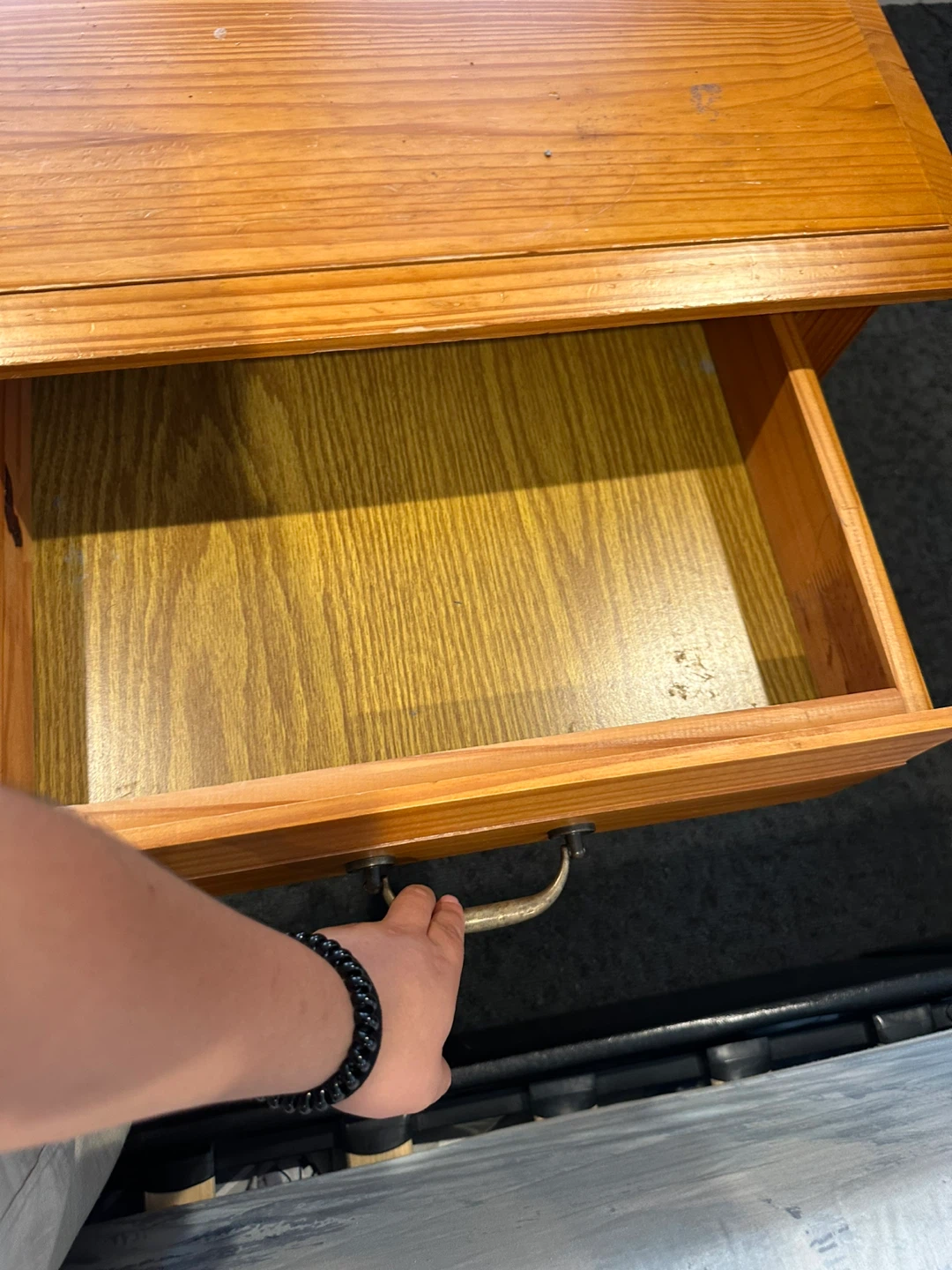 Wooden 3-Drawer Nightstand - photo 5