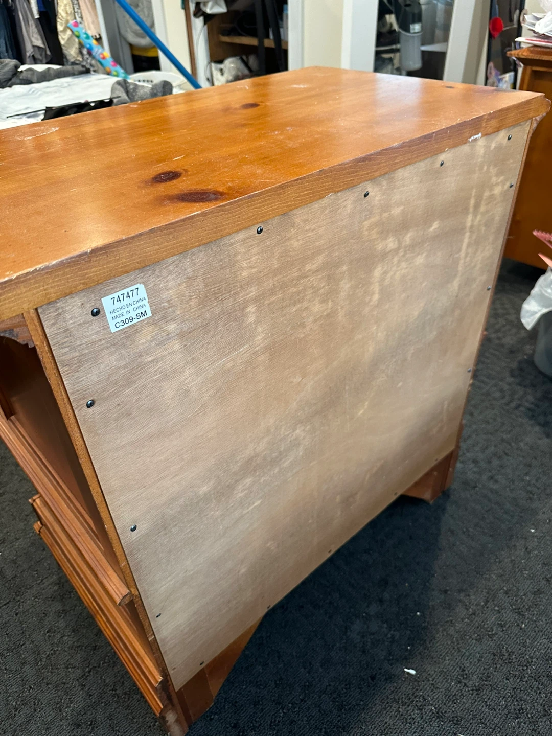 Wooden 3-Drawer Nightstand - photo 4