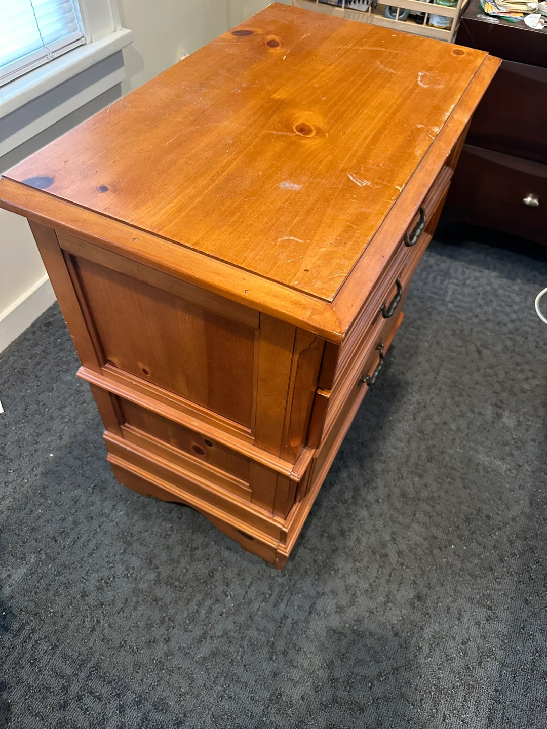 Wooden 3-Drawer Nightstand