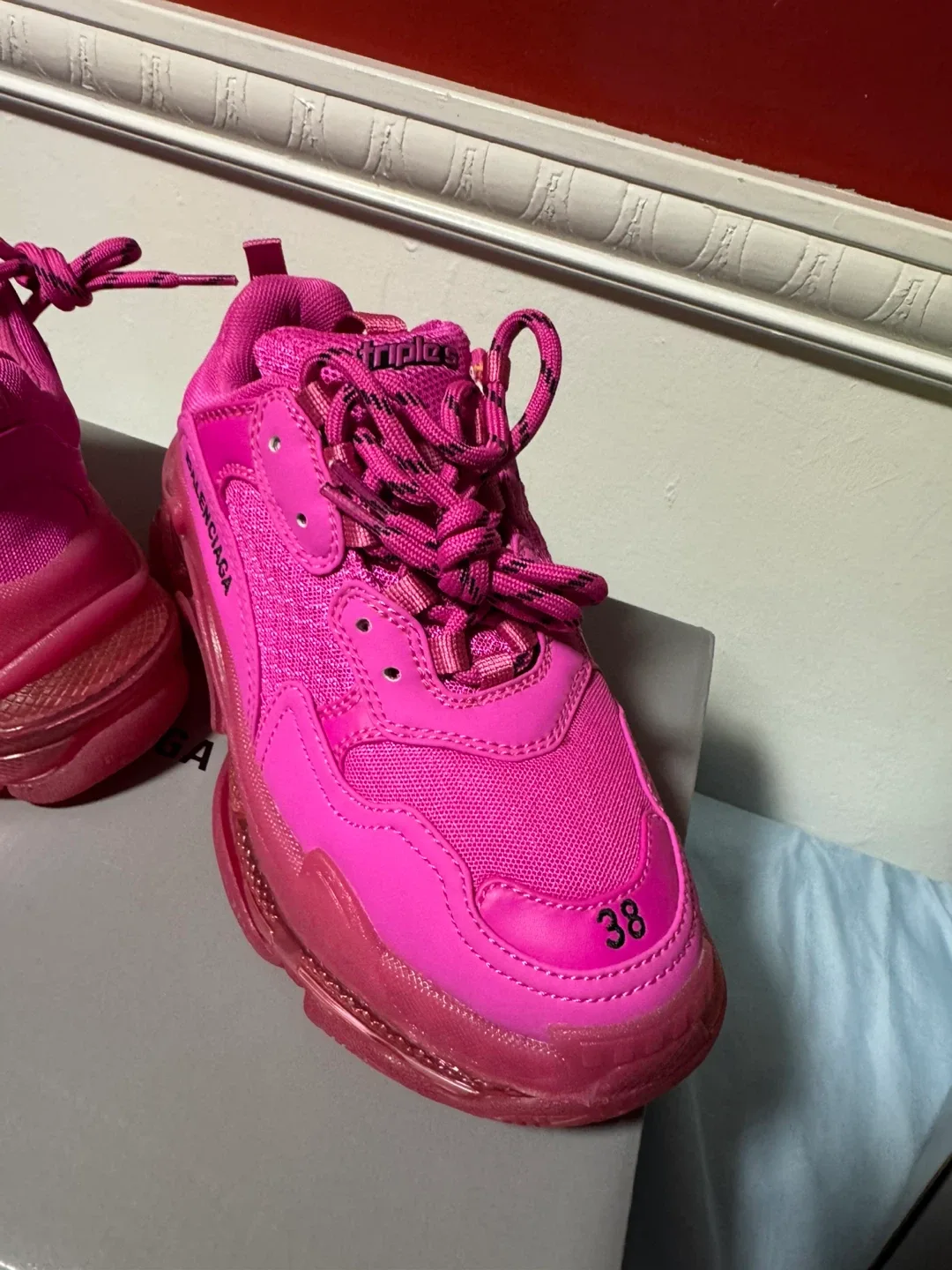 Balenciaga Triple S Women Pink Size 8 image indicator(4)