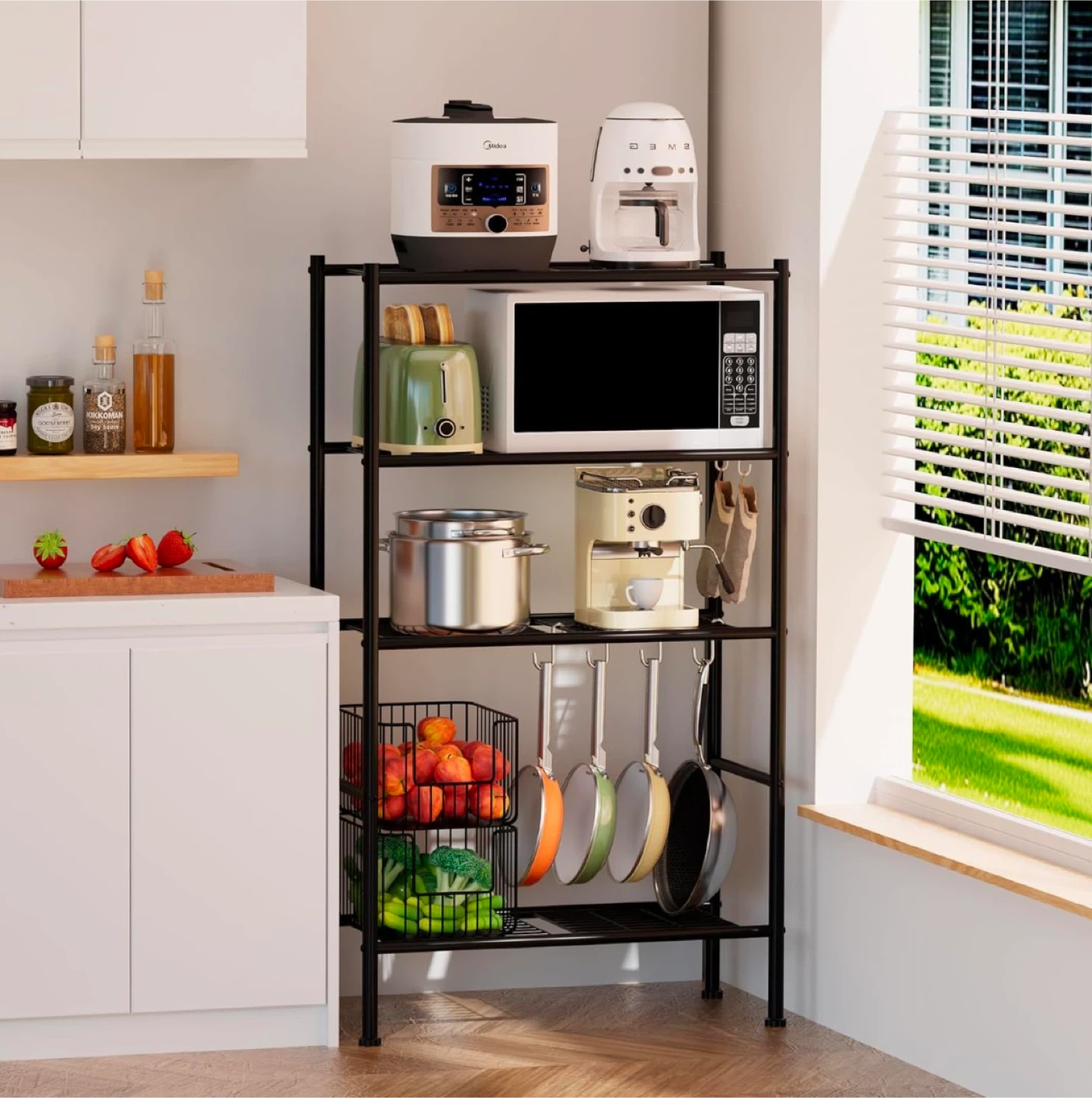 4-Tier Kitchen Microwave Stand