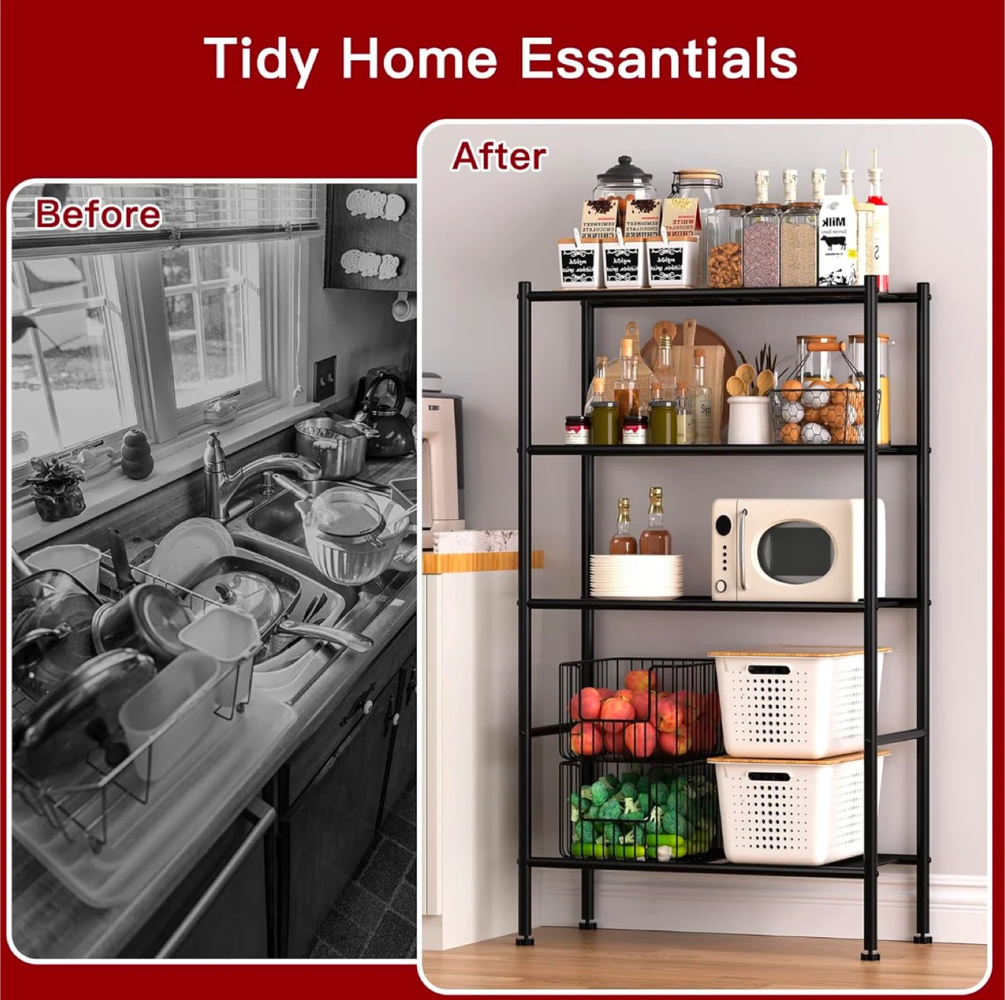 4-Tier Kitchen Microwave Stand - photo 4
