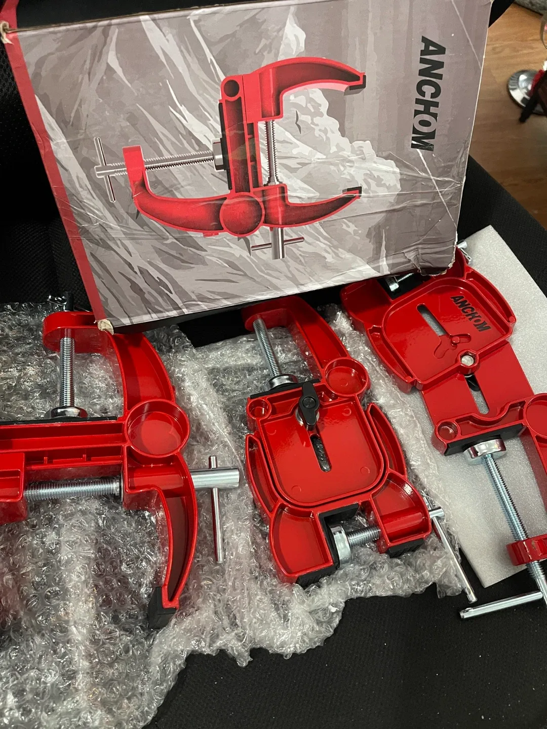 ANCHOM 3-Piece Adjustable Table Edge Fixation Device - New image indicator(4)