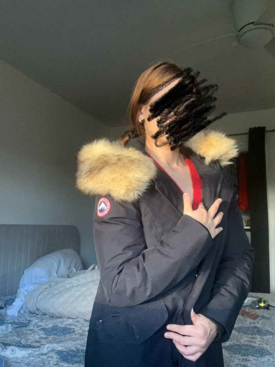 Helvetica Black Winter Parka - Size S image indicator(9)