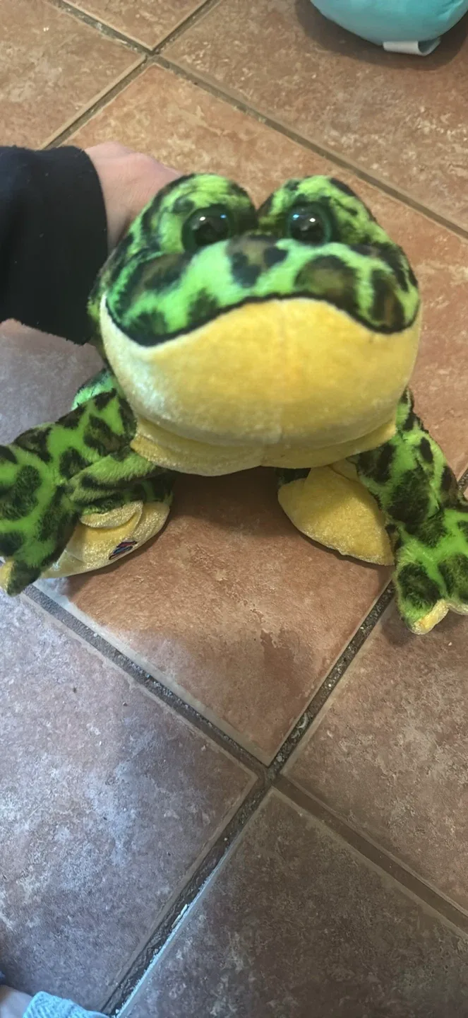 Frog Plush Toy - Green and Yellow thumbnail