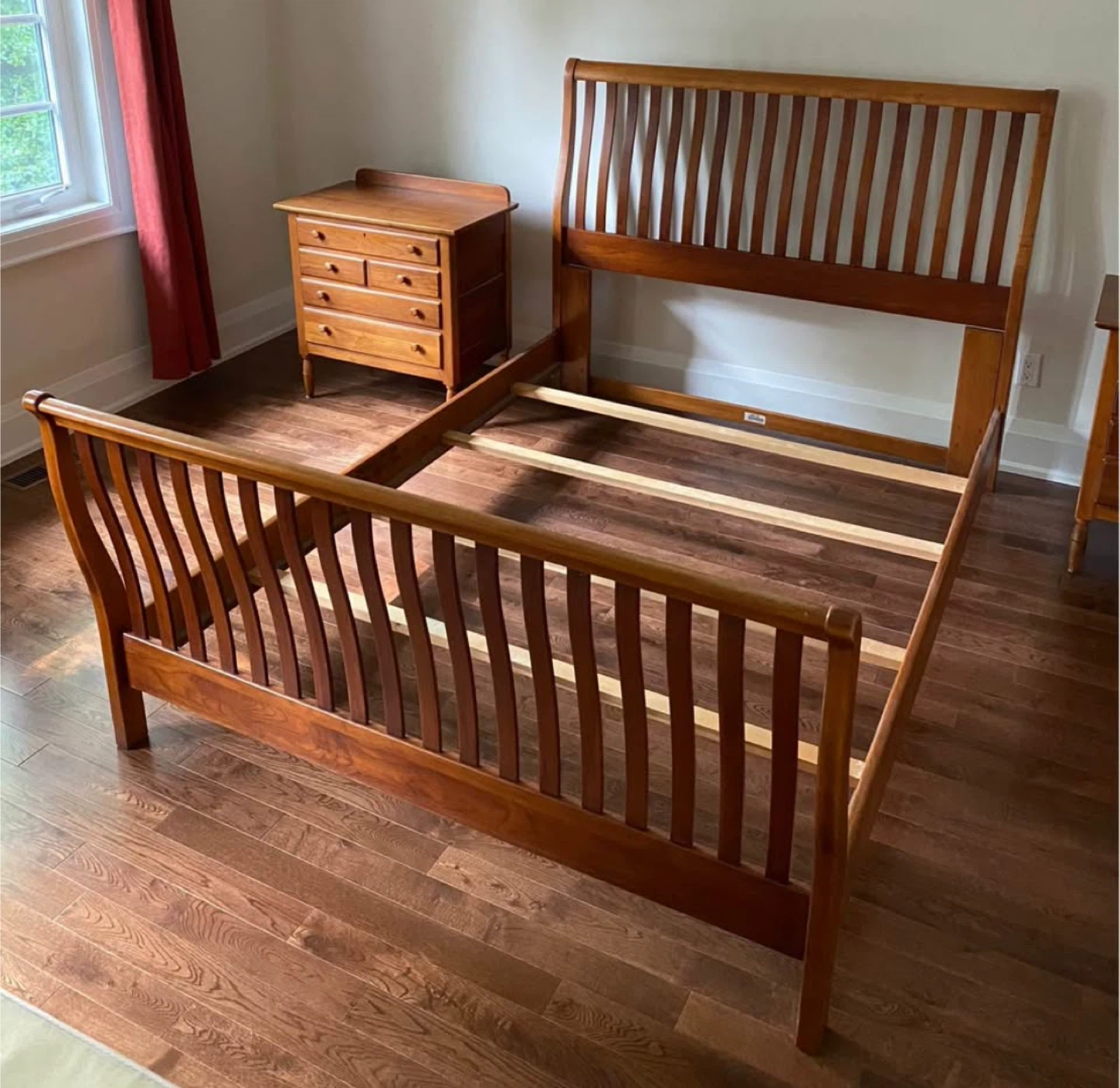 Vintage Solid Wood Sleigh Bedframe