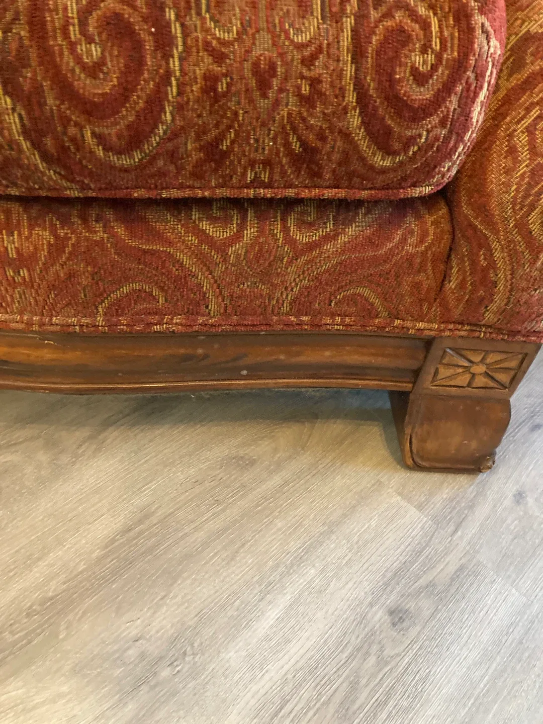 Patterned Red & Gold Armchair image indicator(3)