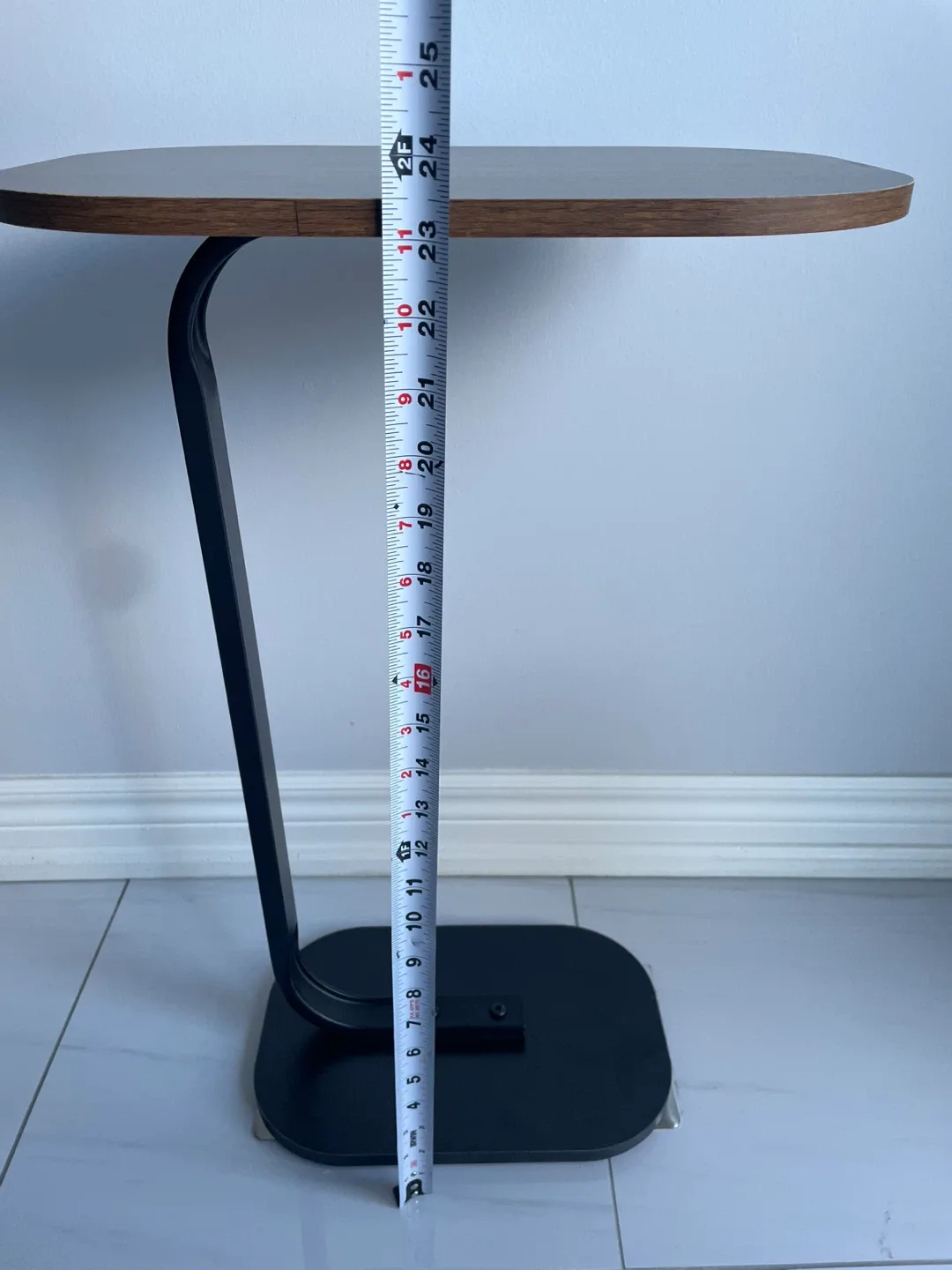 Side Table with Wood Top & Black Metal Base image indicator(5)
