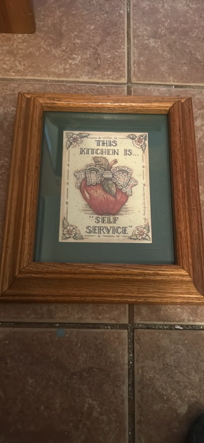 Framed "This Kitchen is... Self Service" Print