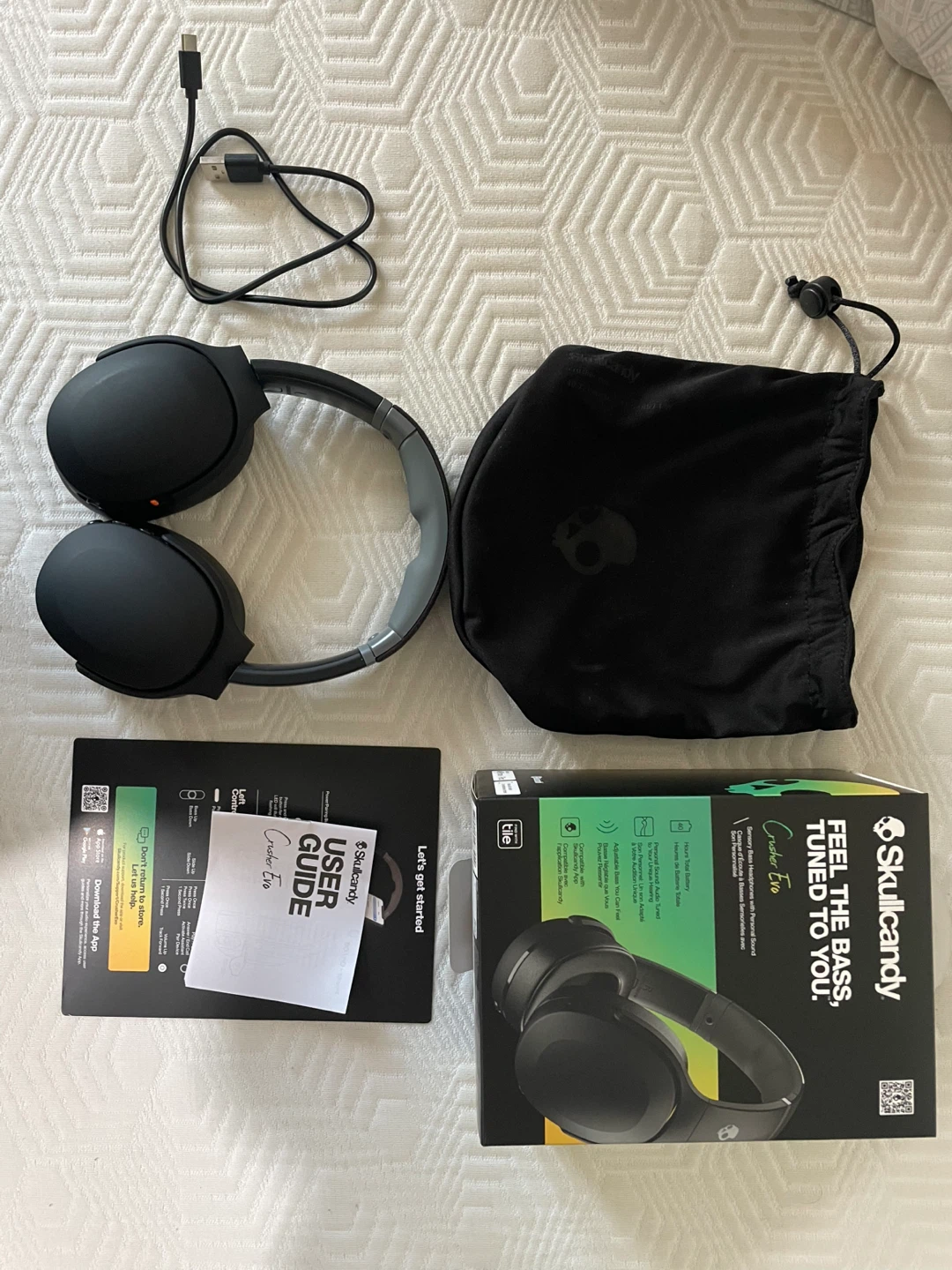 Skullcandy Crusher Evo Sensory Bass Headphones - Like New.