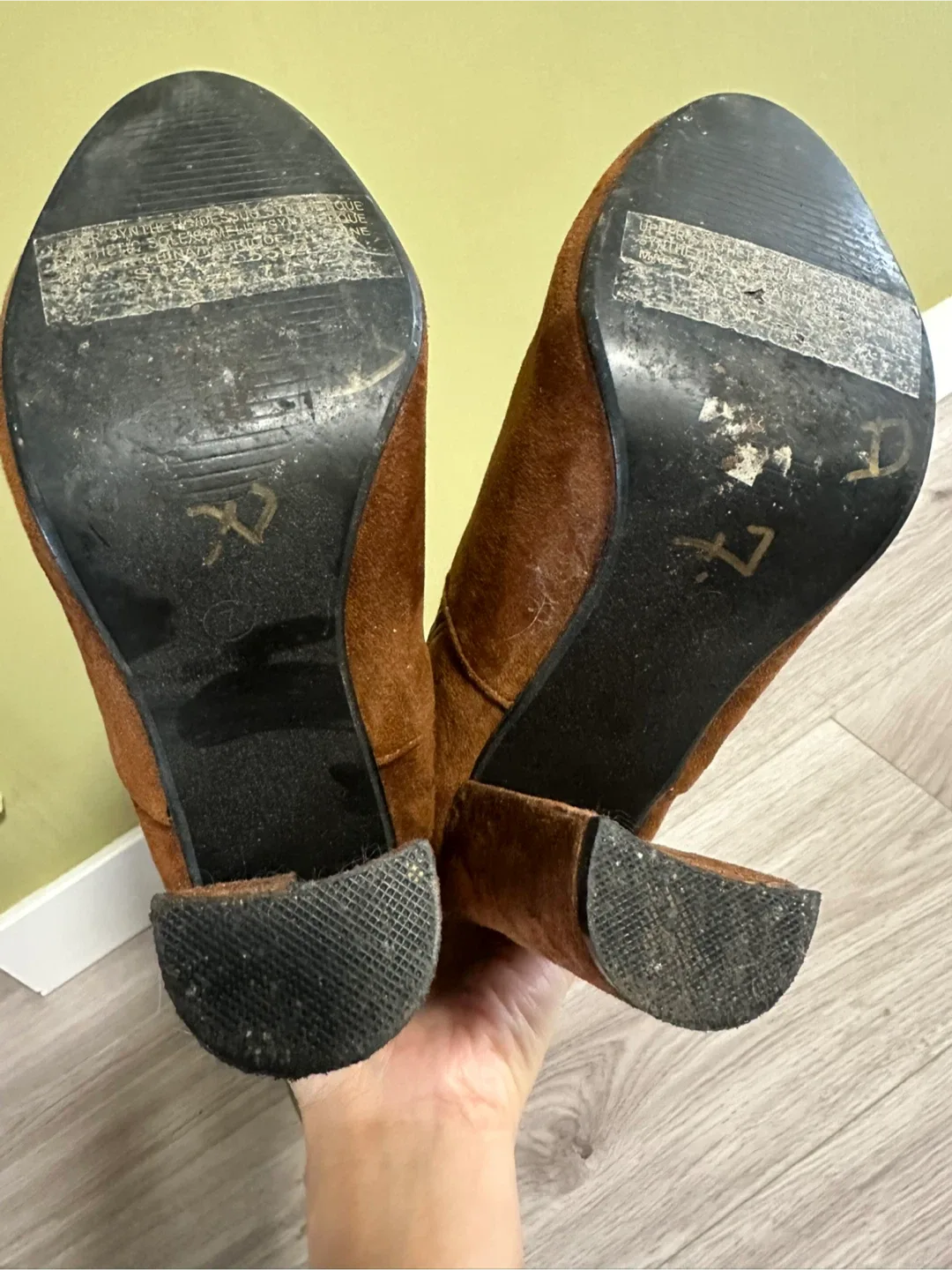 Brown Suede Thigh High Boots - Size 7 image indicator(3)