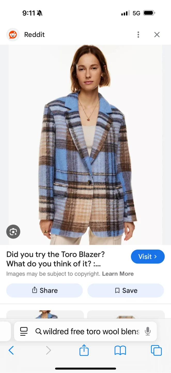 Wilfred Free Toro Wool Blend Blazer - Size M