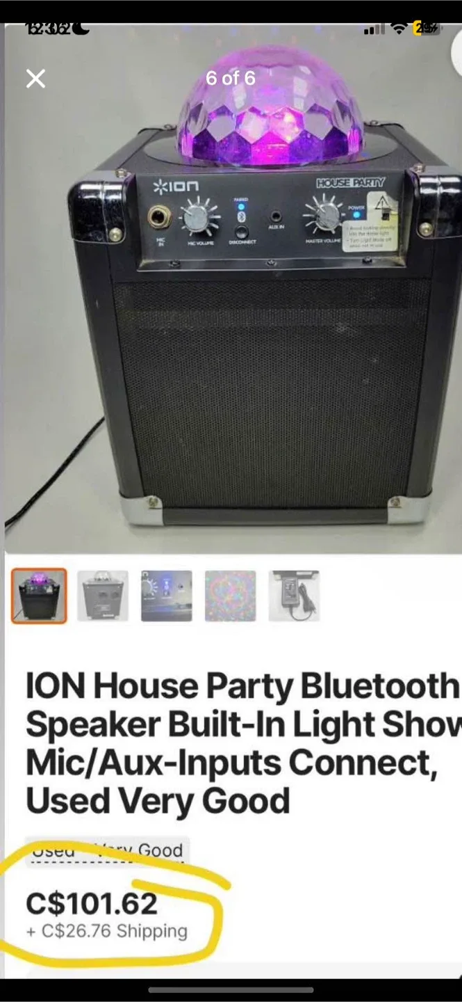 ION House Party Bluetooth Speaker with Light Show image indicator(5)