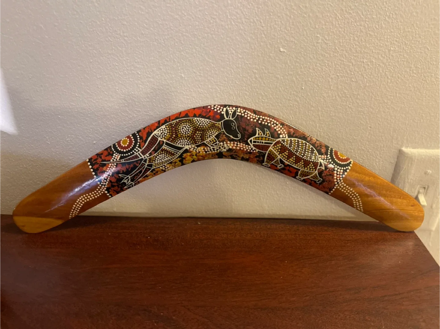 Australia  Aboriginal Style Boomerang