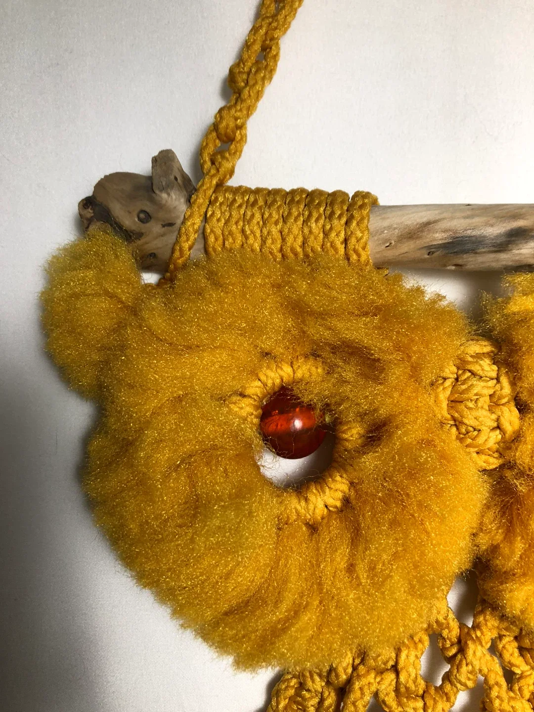 Vintage Gold Macrame Owl. image indicator(2)