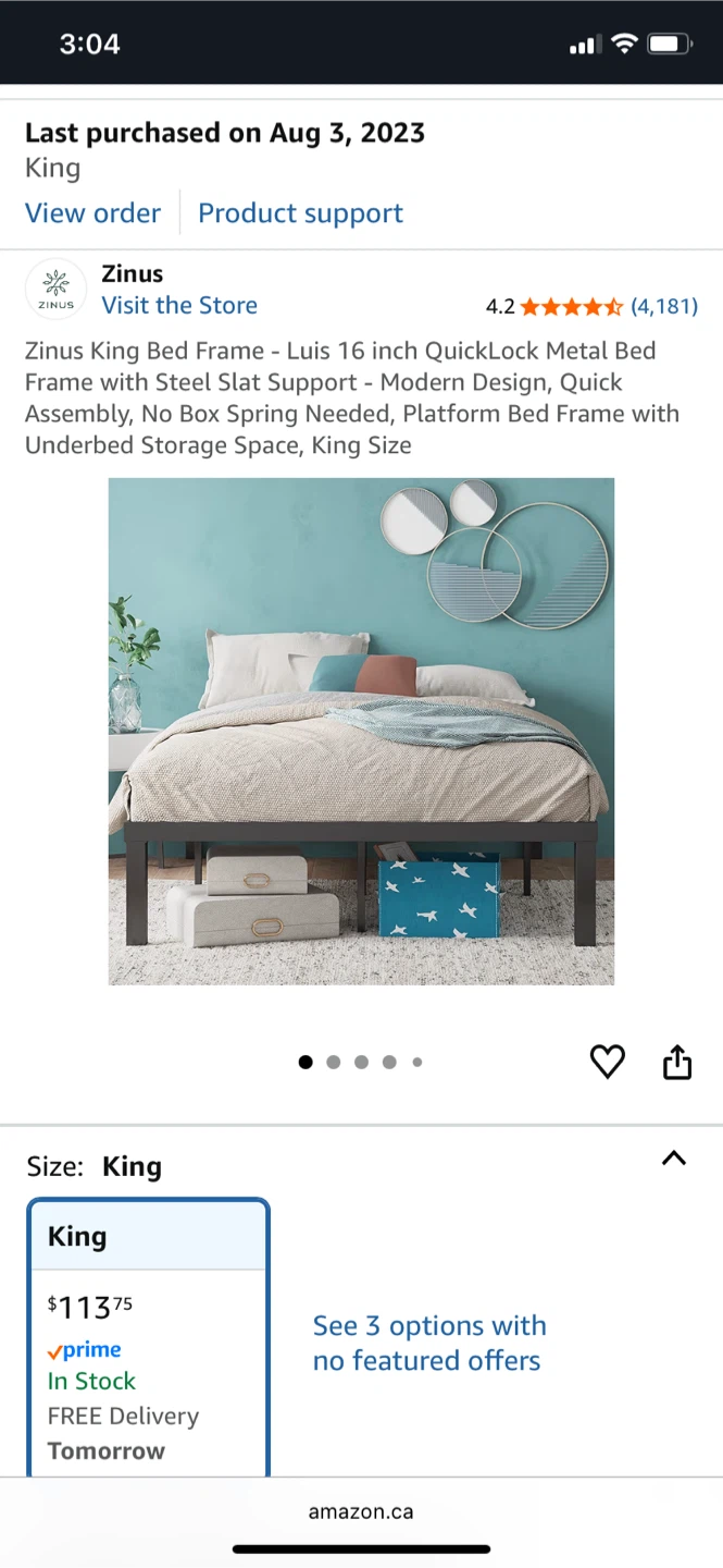 King Bed Frame - Black