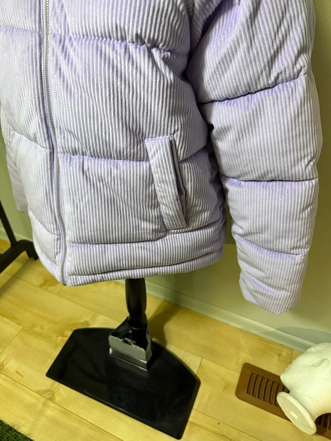 Lilac Corduroy Puffer Jacket image indicator(4)