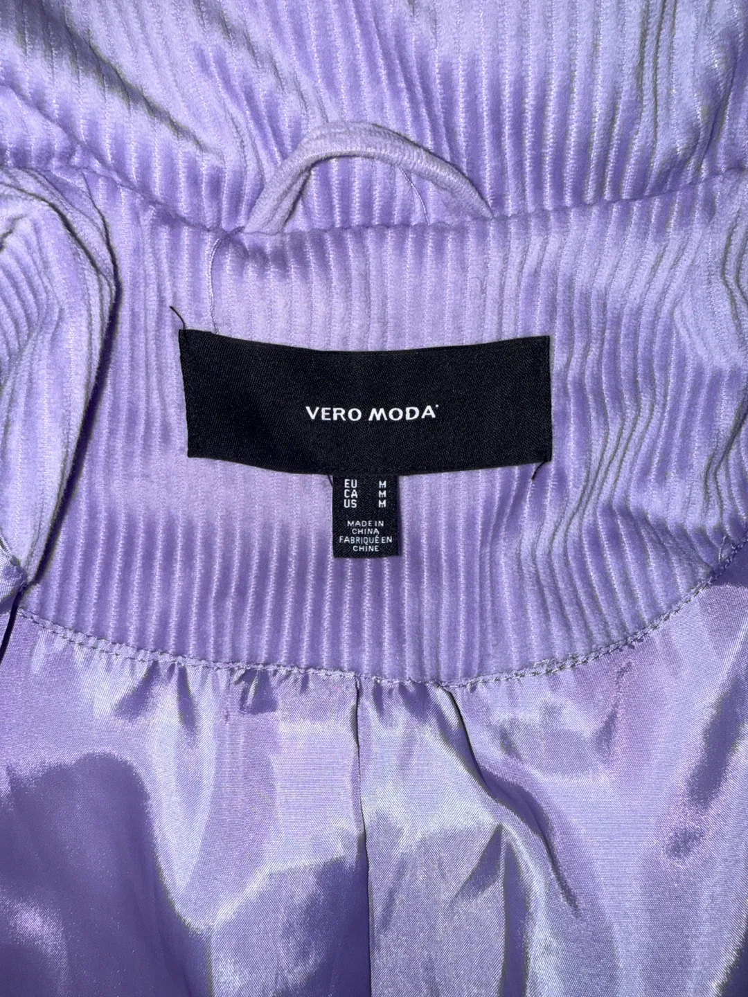 Lilac Corduroy Puffer Jacket image indicator(7)