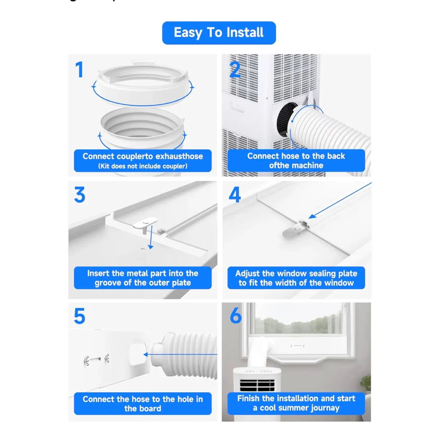 Portable AC Exhaust Hose with Connector 59" image indicator(2)