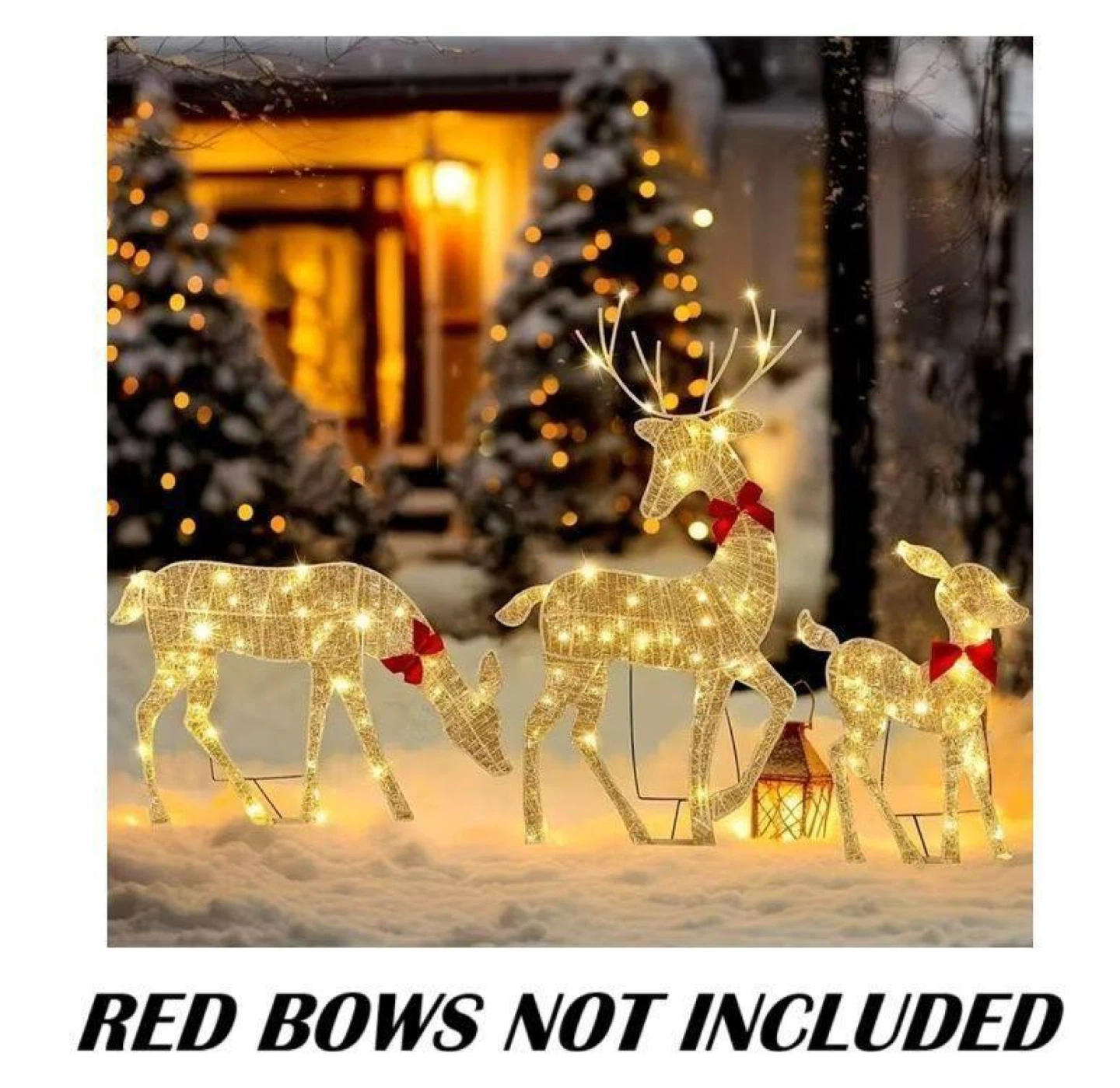 Lighted Christmas Reindeer Family - Outdoor Decor