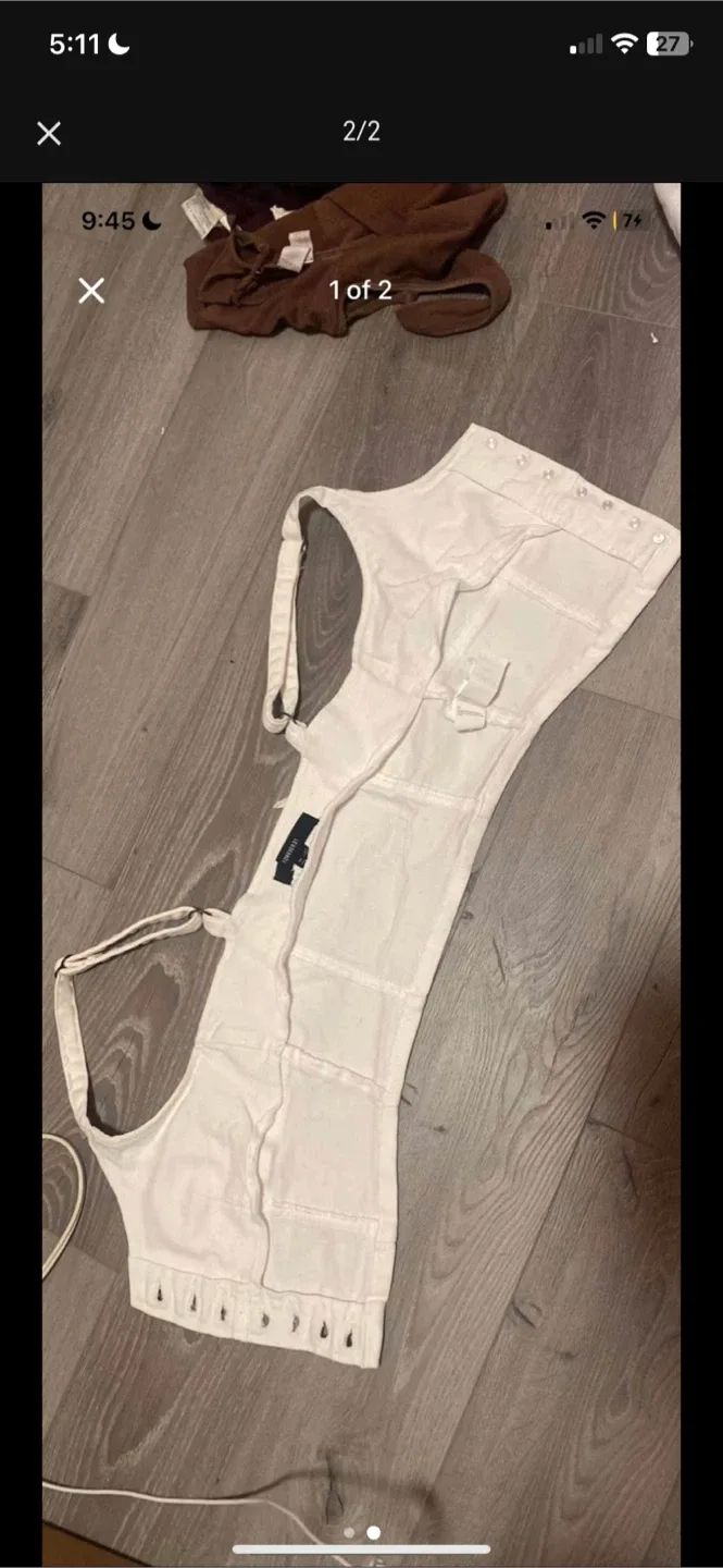 Garage White Crop Top thumbnail