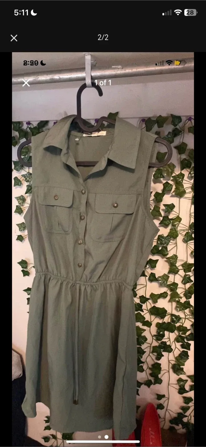 Floral Romper & Olive Green Dress Bundle image indicator(2)