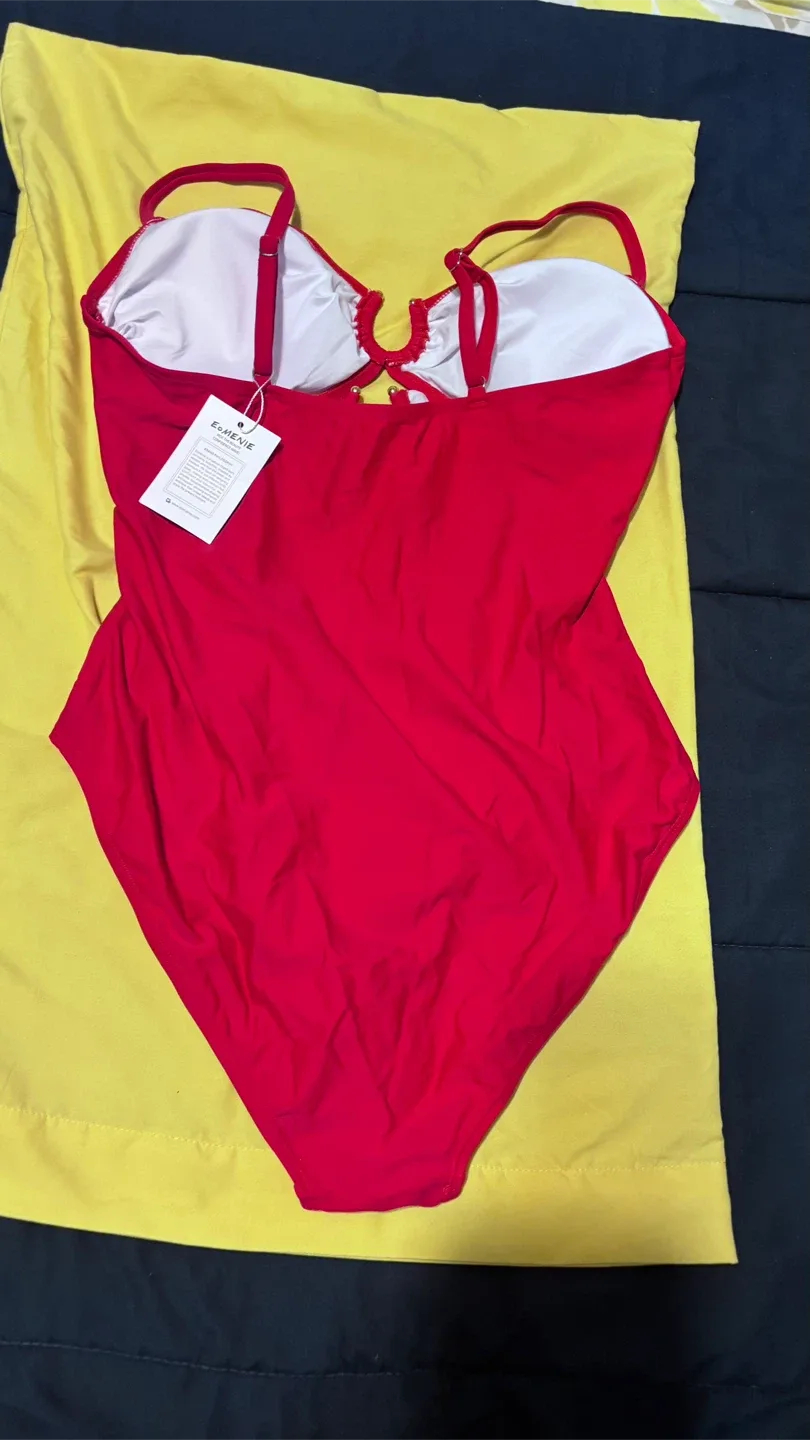 Cupshe Red One Piece Swimsuit image indicator(3)