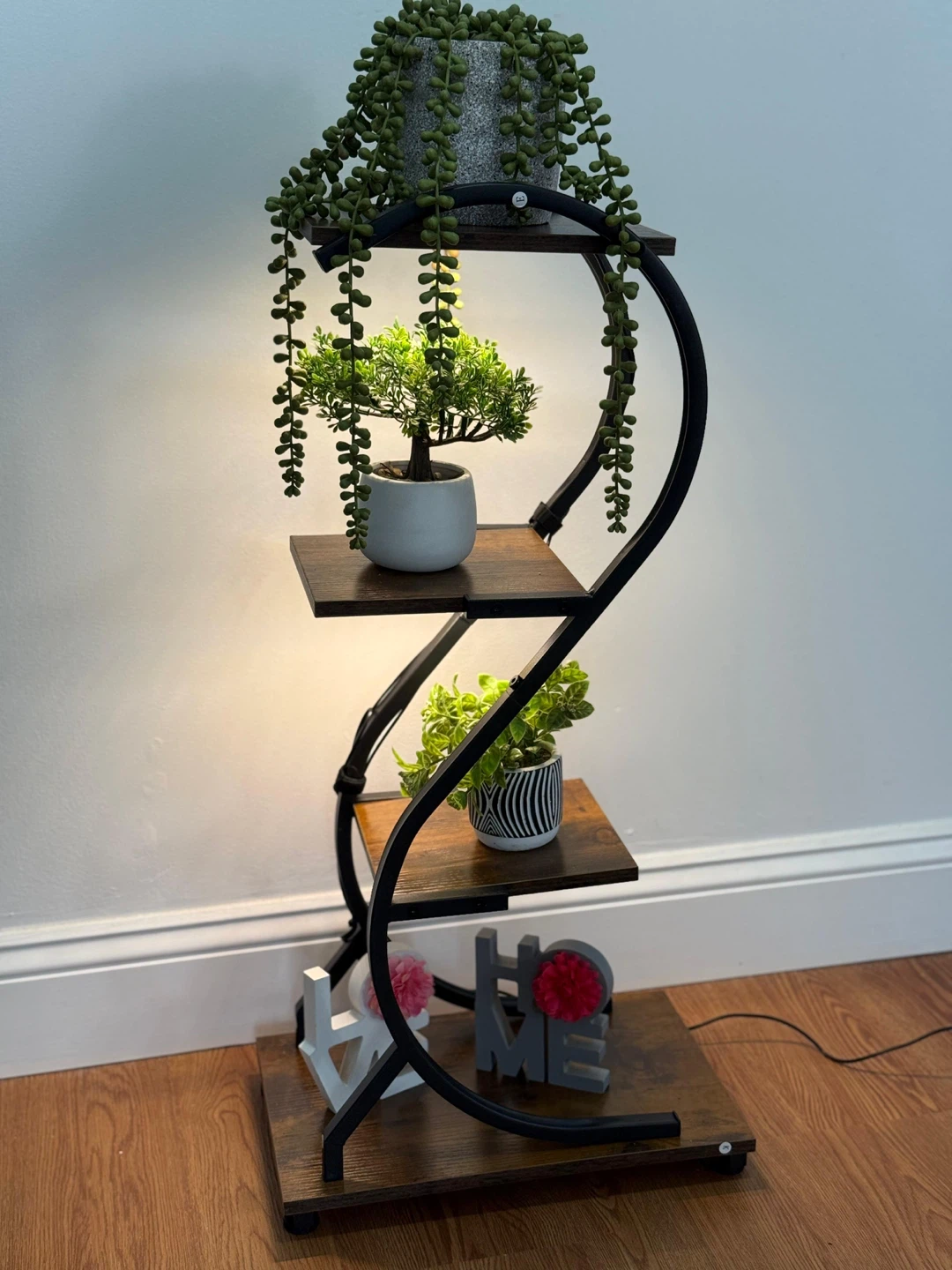 4-Tier Plant Stand with LED Light