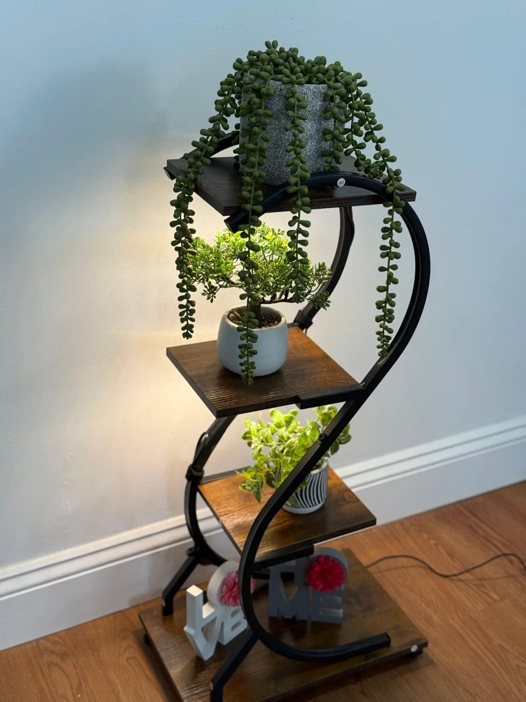4-Tier Plant Stand with LED Light image indicator(4)
