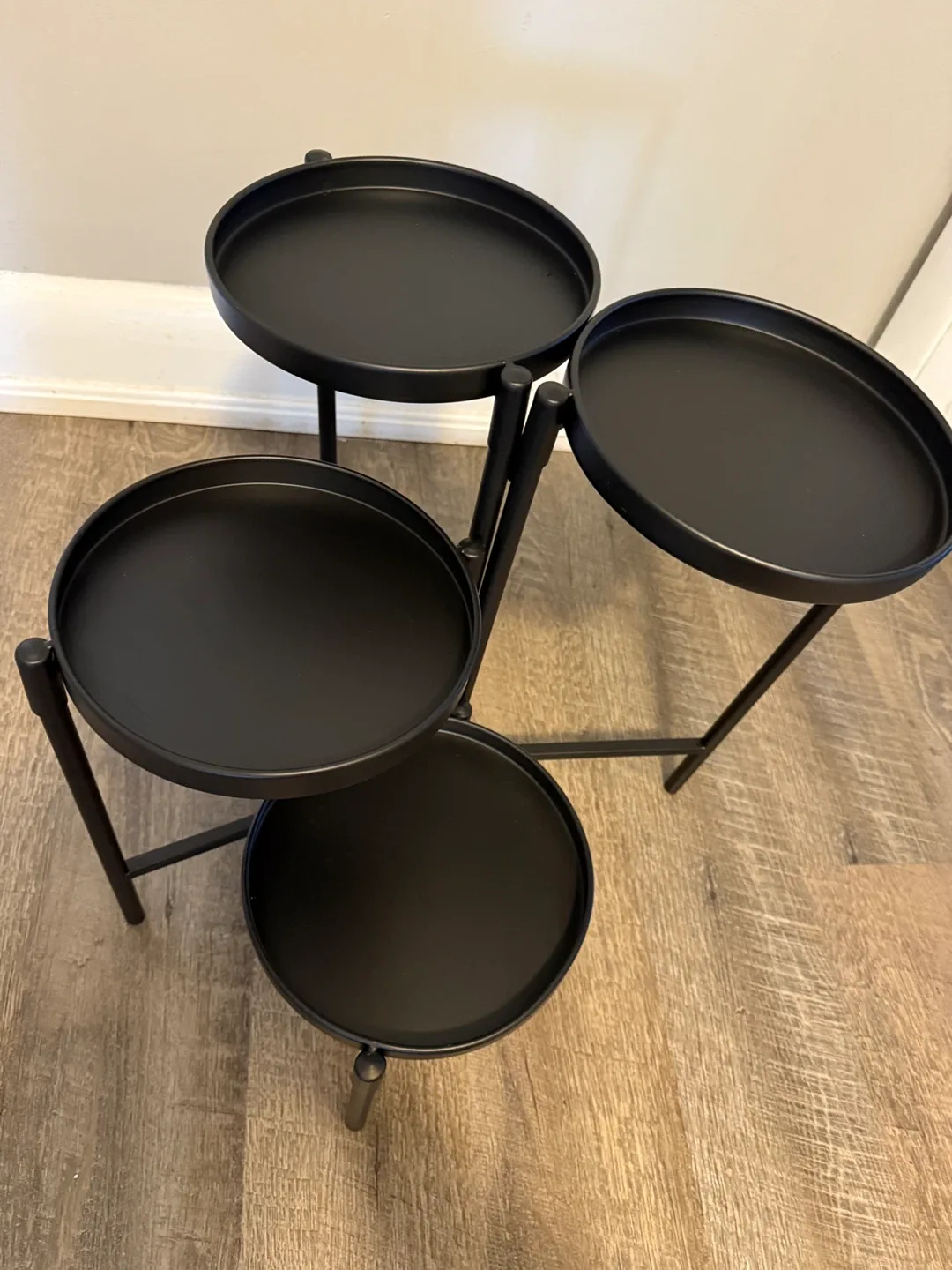 Black Metal Plant Stand - 4 Tier image indicator(4)