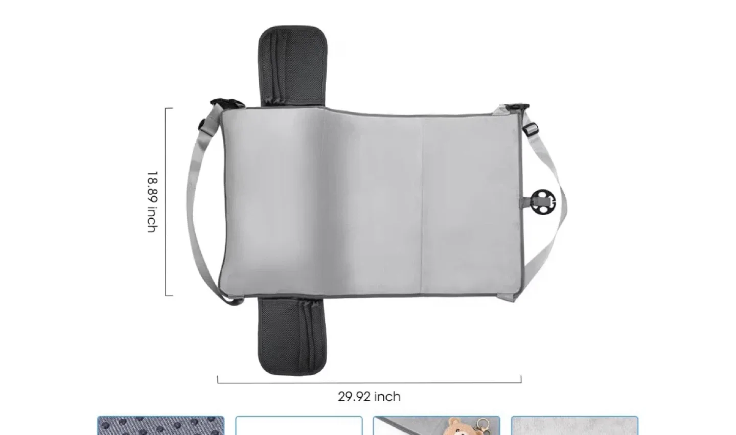 New  Toddler Travel Airplane Bed - Grey image indicator(2)