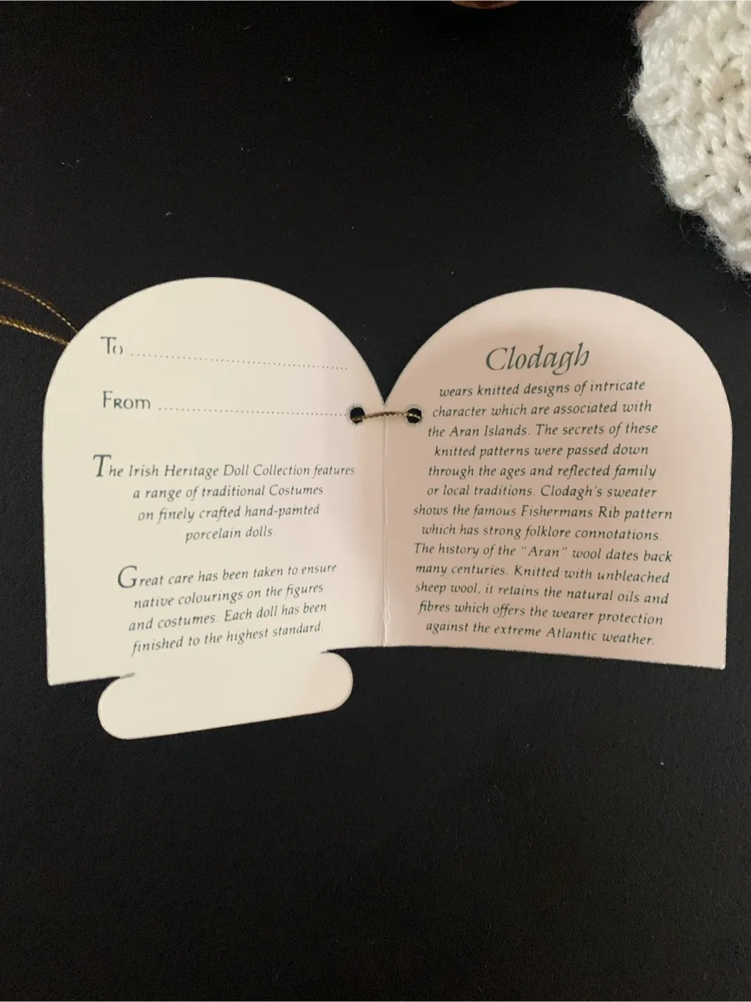 Irish heritage doll,H 30 cm, porcelain, pick up Islington/ Evans image indicator(4)