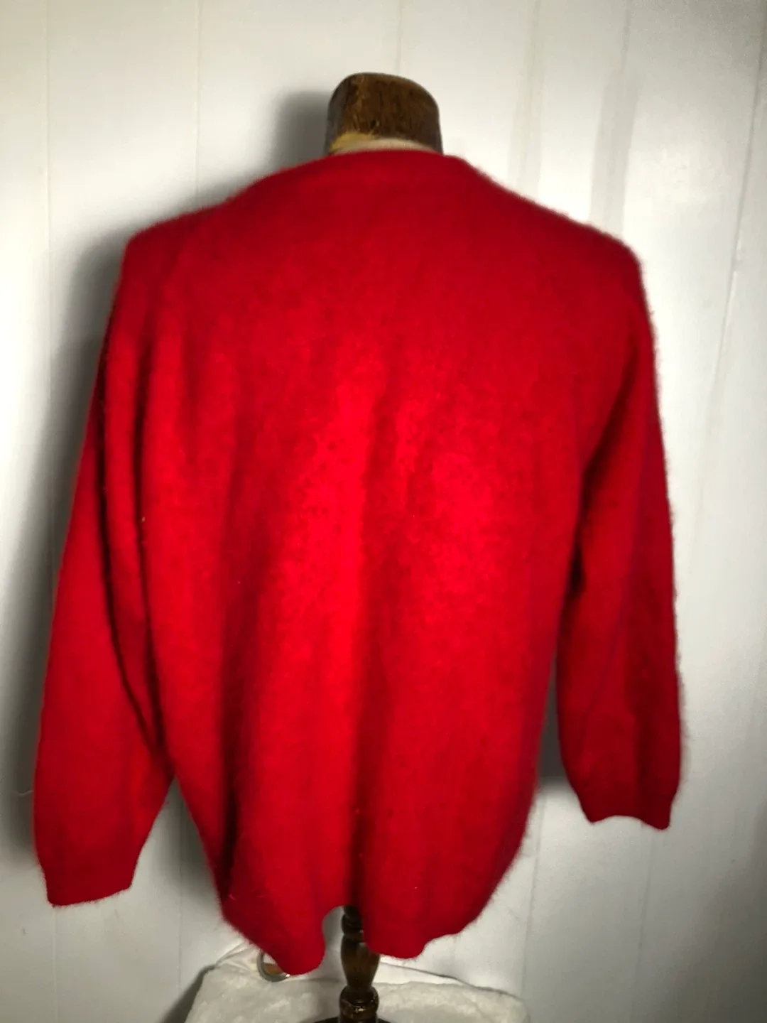 Women’s Vintage Soft Red Angora Sweater. Size XL. Parkhurst. image indicator(2)