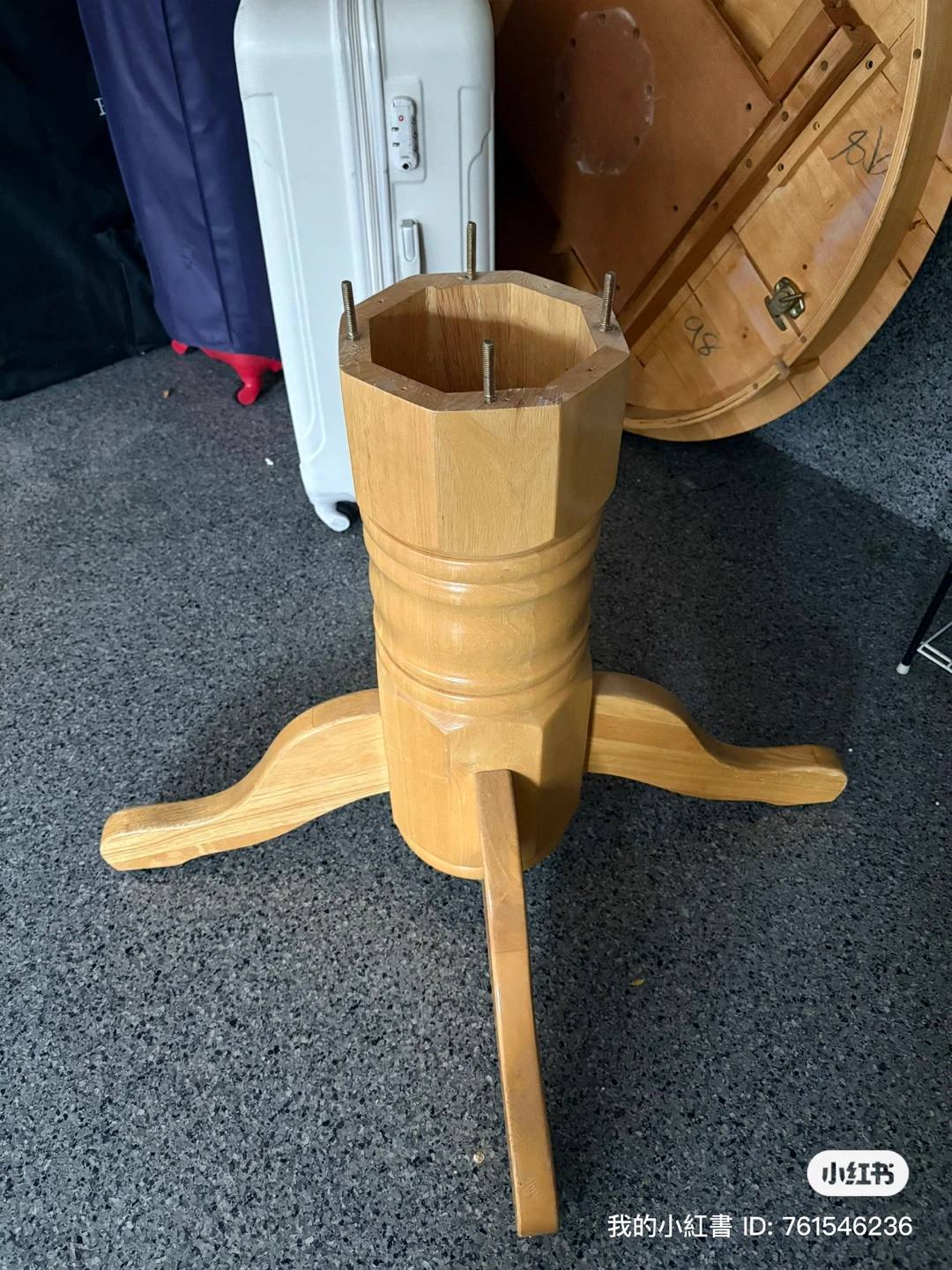 Wooden Table with Base & Top - photo 3