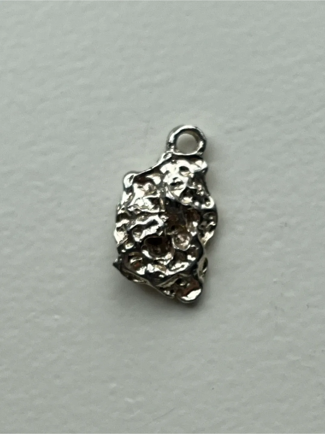 Raw Pure Silver Nugget Pendant image indicator(3)