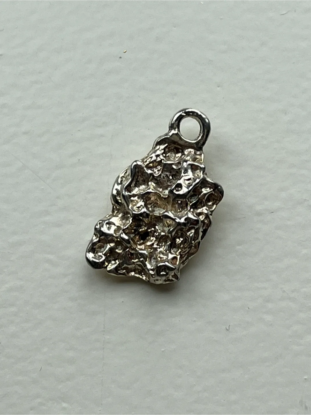 Raw Pure Silver Nugget Pendant thumbnail